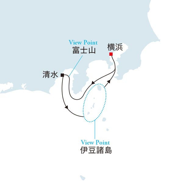 飛鳥Ⅲ アスカバルコニーD【横浜発着】夏の連休 駿河クルーズ(4日間)1
